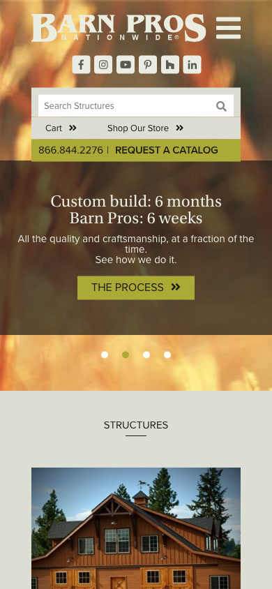 Barn Pros Mobile Website Design by Efinitytech Seattle