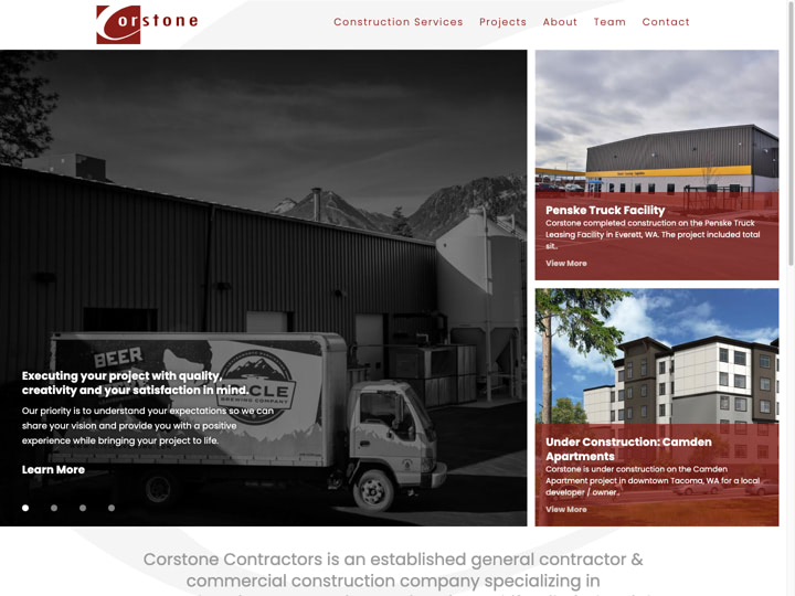 Corstone LLC Website Design by Efinitytech Seattle