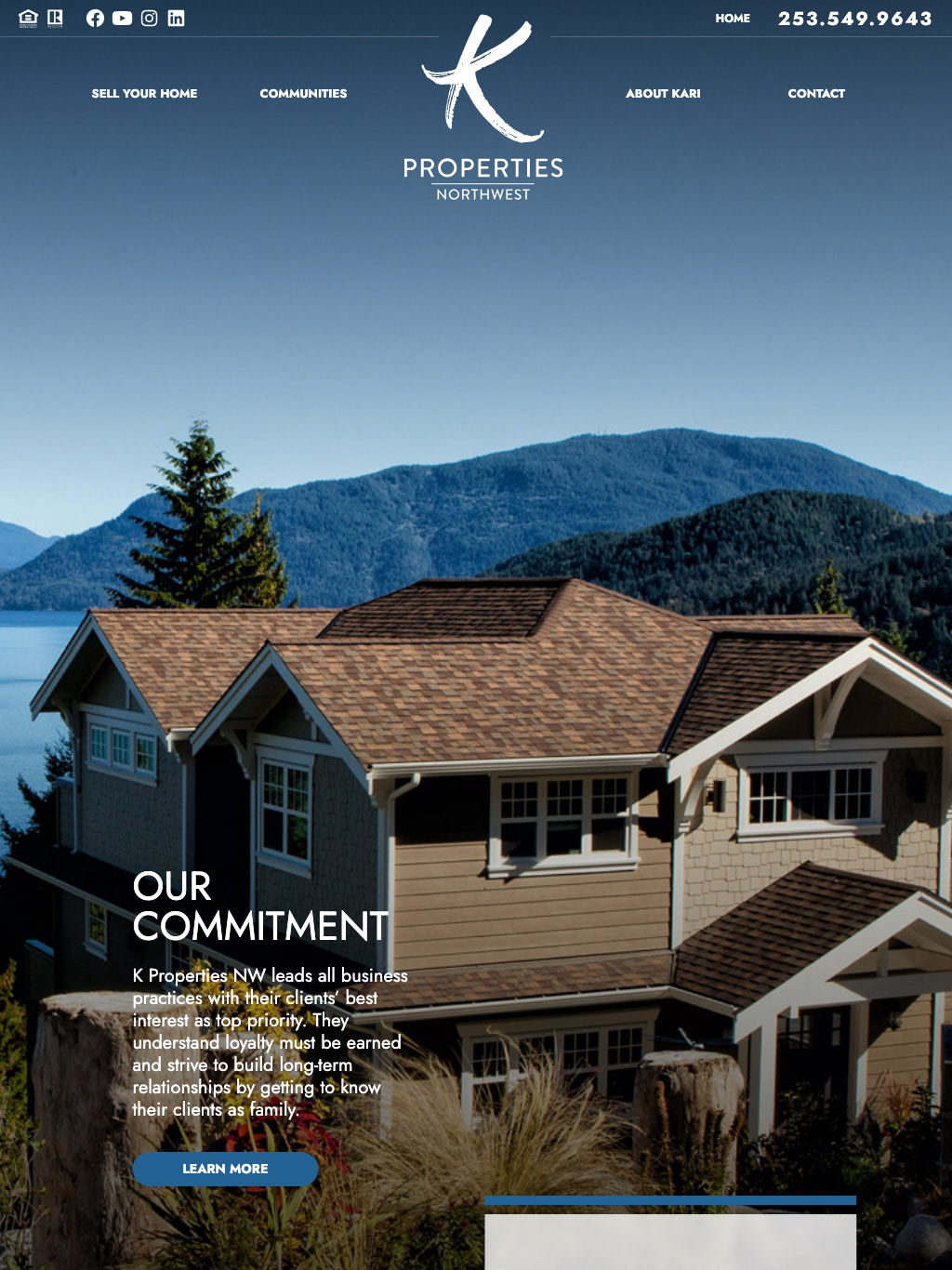 K Properties Northwest Tablet Website Design by Efinitytech Seattle