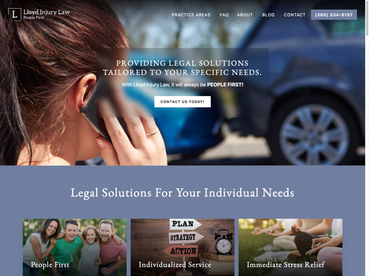 Lloyd Injury Law Website Design by Efinitytech Seattle