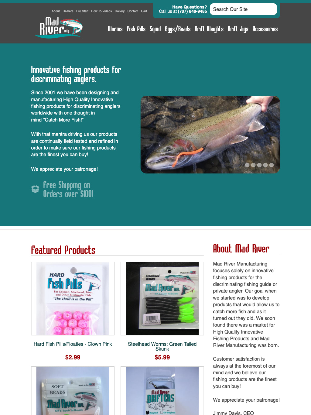 Mad River Manufacturing Tablet Website Design by Efinitytech Seattle