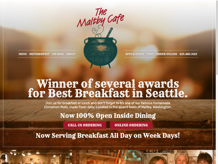 Maltby Cafe Website Design by Efinitytech Seattle