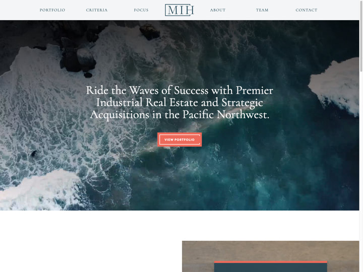 MINA Investment Holdings Website Design by Efinitytech Seattle