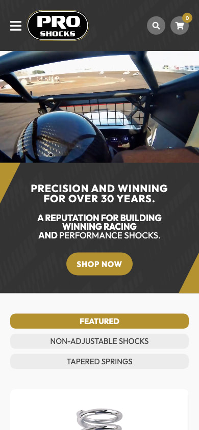 Proshocks Mobile Website Design by Efinitytech Seattle