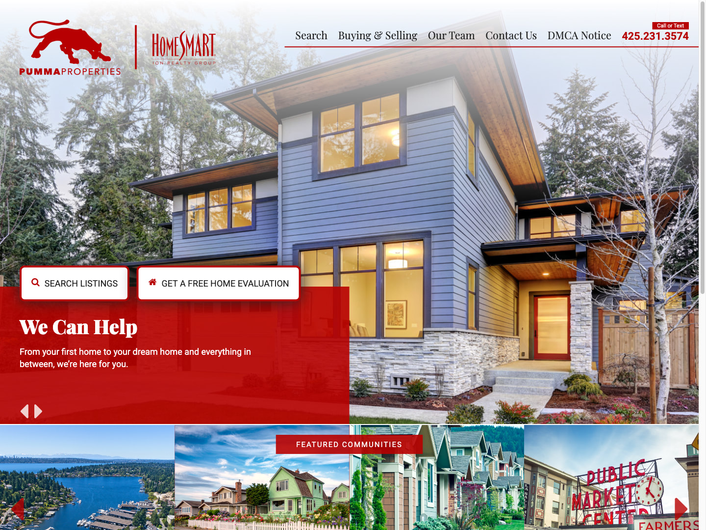 Pumma Properties Website Design by Efinitytech Seattle