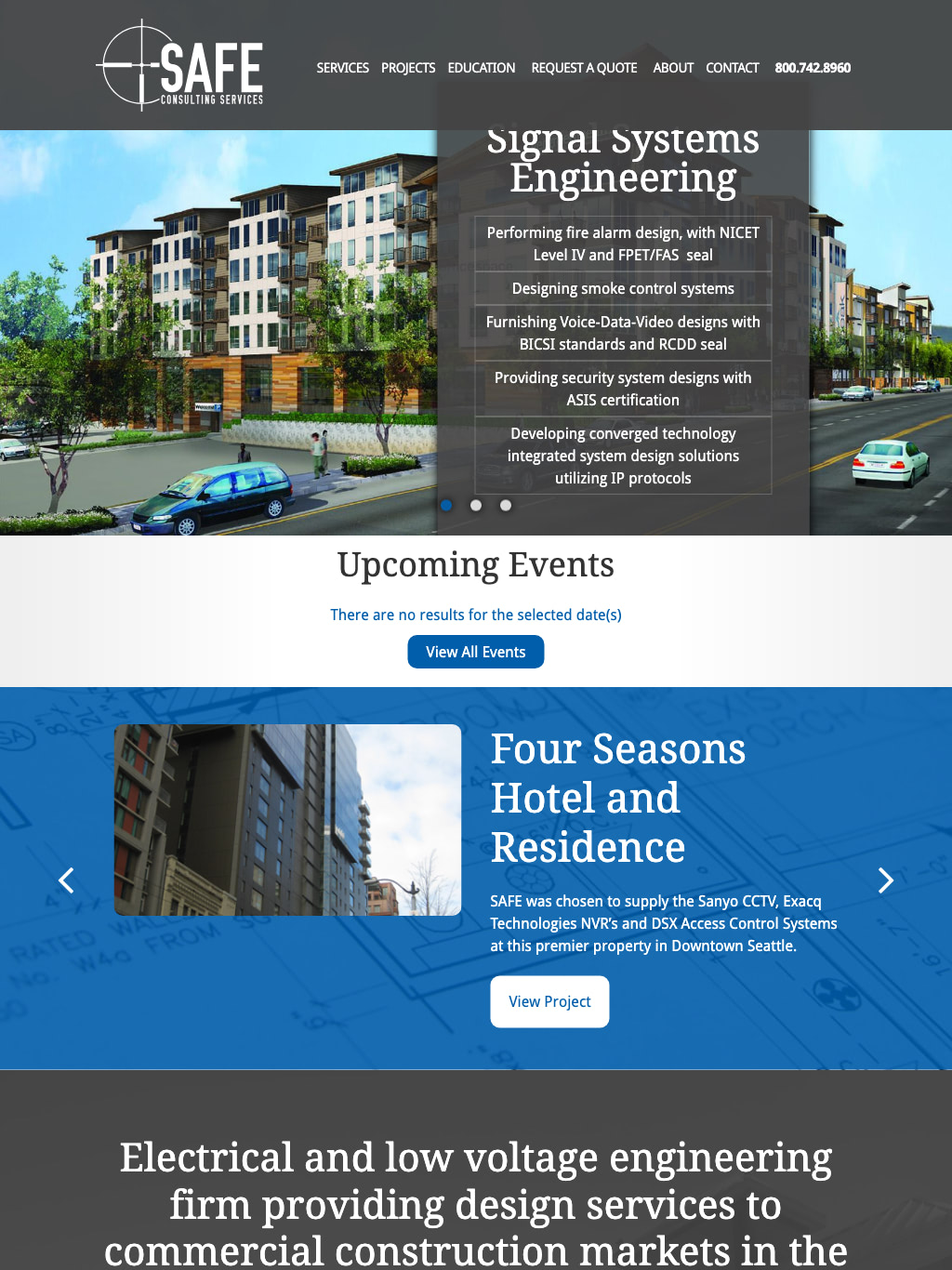 SafeConsulting.biz Tablet Website Design by Efinitytech Seattle