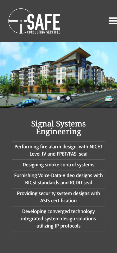SafeConsulting.biz Mobile Website Design by Efinitytech Seattle