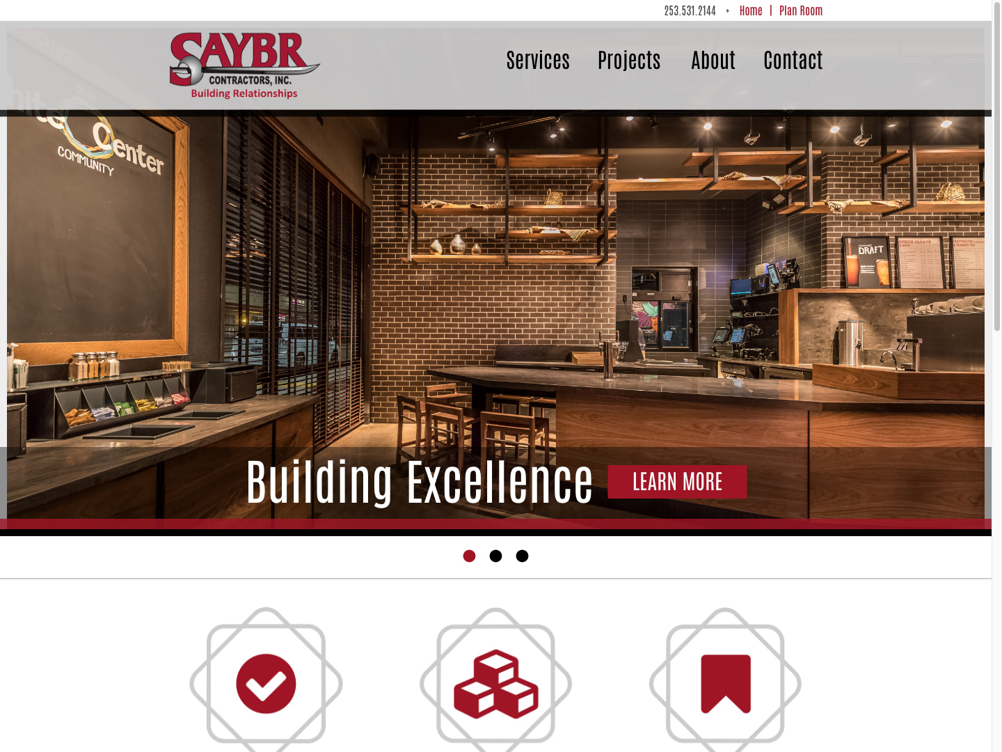 Saybr Contractors Website Design by Efinitytech Seattle