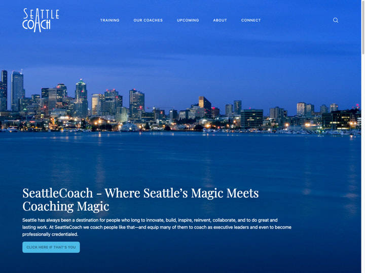 Seattle Coach Website Design by Efinitytech Seattle