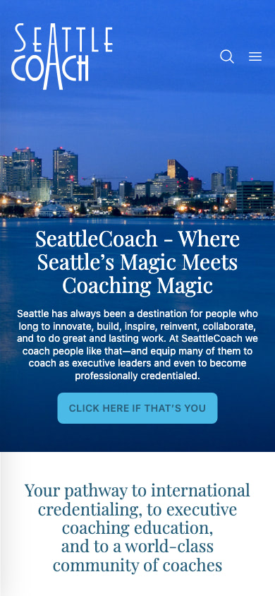 Seattle Coach Mobile Website Design by Efinitytech Seattle