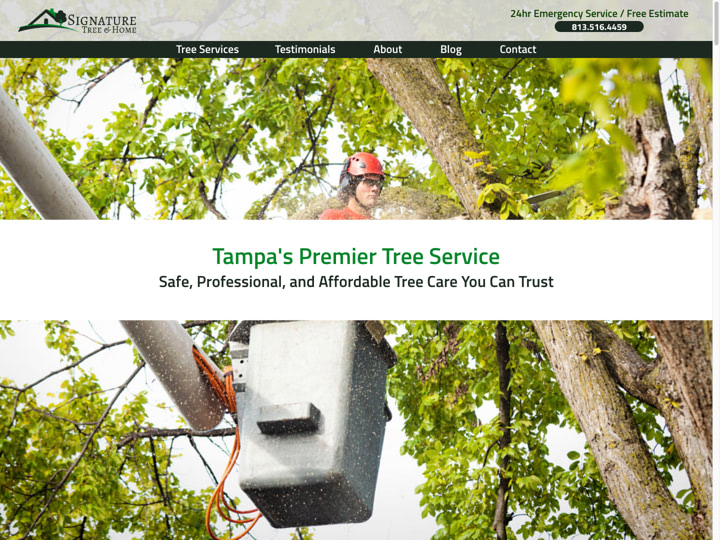 Signature Tree & Home Website Design by Efinitytech Seattle