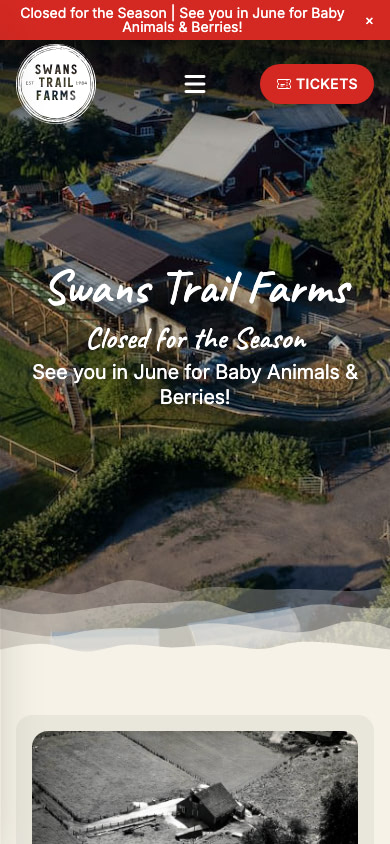 Swans Trail Farms Mobile Website Design by Efinitytech Seattle