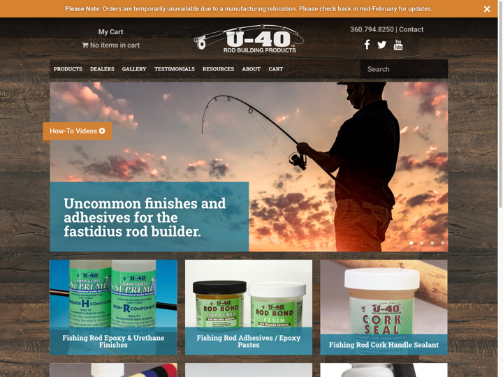 U-40 Rod Building Products Website Design by Efinitytech Seattle