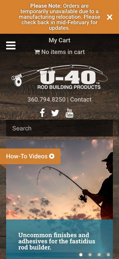 U-40 Rod Building Products Mobile Website Design by Efinitytech Seattle