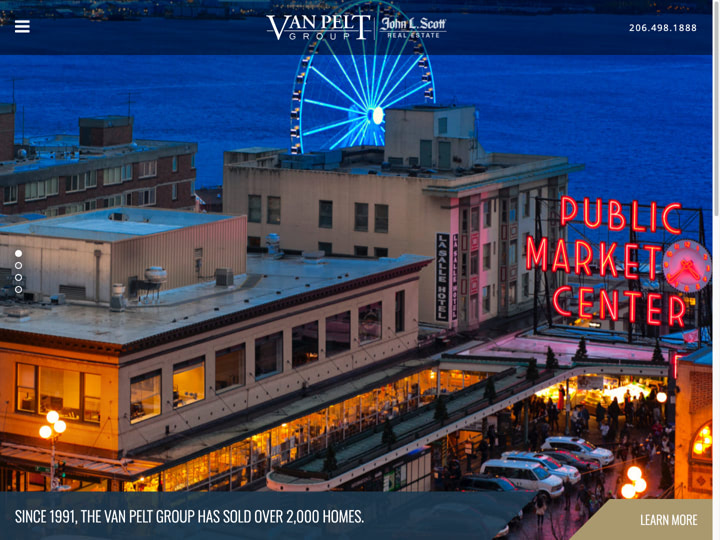 Van Pelt Group Website Design by Efinitytech Seattle