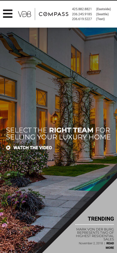 VDB Estates Mobile Website Design by Efinitytech Seattle