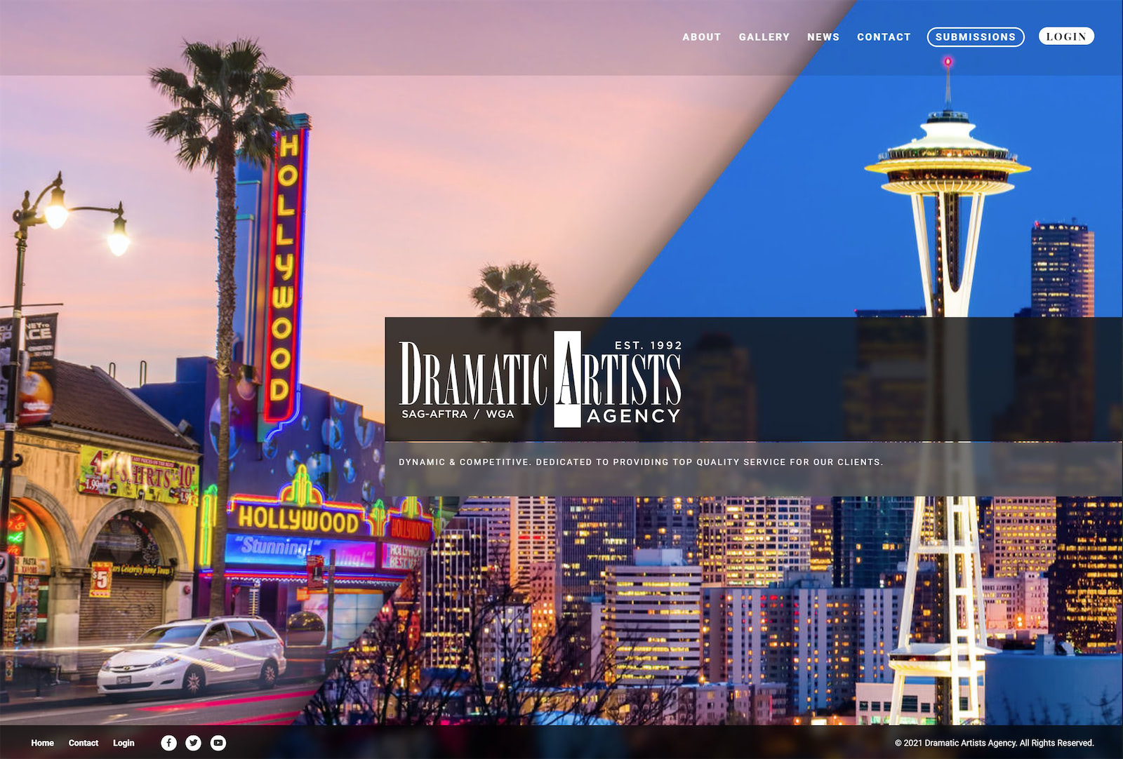 Dramatic Artists Website Design by Efinitytech Seattle