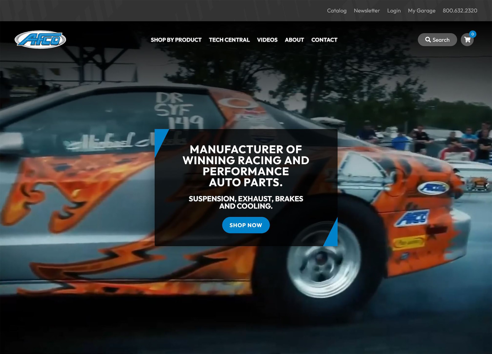 AFCO Racing Website Design by Efinitytech Seattle