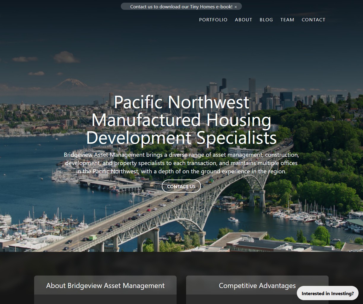 Bridgeview Asset Management Website Design by Efinitytech Seattle