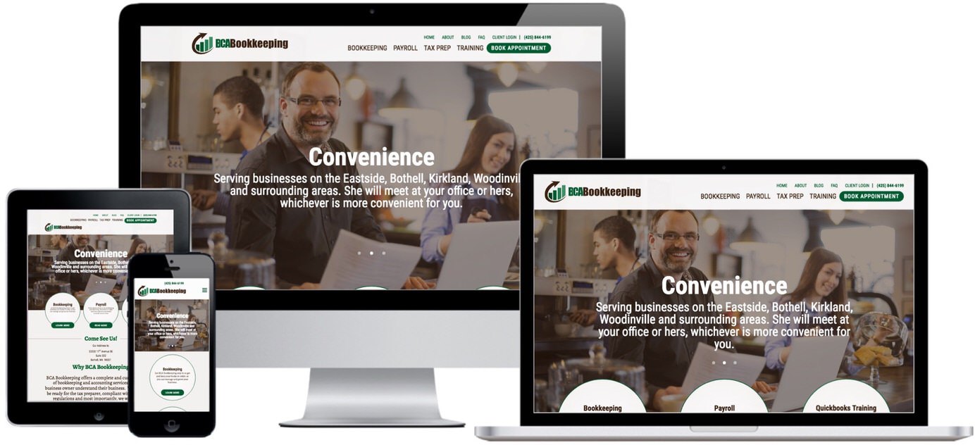 BCA Bookkeeping Website Design by Efinitytech Seattle