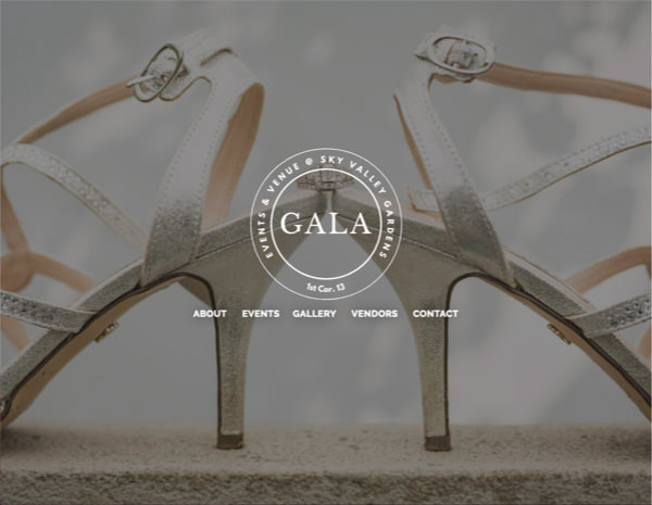 Gala Events Venue Website Design by Efinitytech Seattle