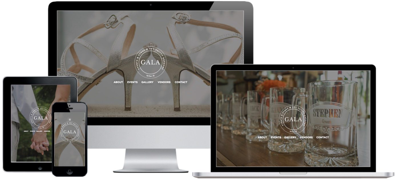 Gala Events Venue Website Design by Efinitytech Seattle