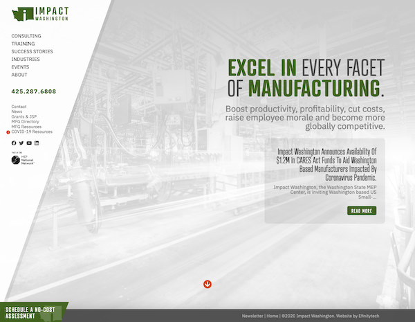 Impact Washington Website Design by Efinitytech Seattle