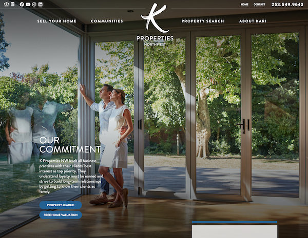 K Properties Northwest Website Design by Efinitytech Seattle