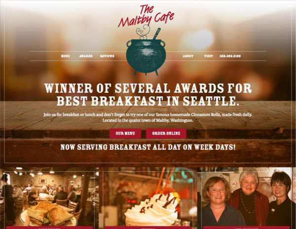 Maltby Cafe Website Design by Efinitytech Seattle