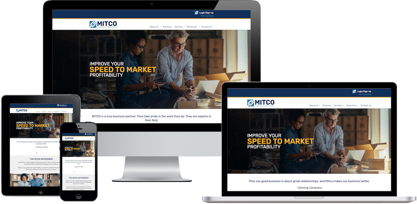 Mitco Global Website Design by Efinitytech Seattle