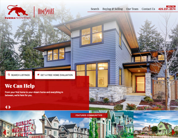 Pumma Properties Website Design by Efinitytech Seattle