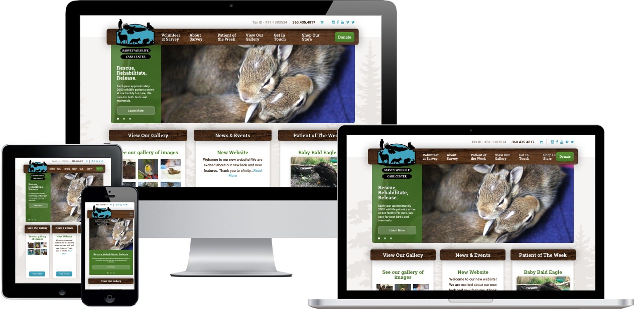 Sarvey Wildlife Website Design by Efinitytech Seattle