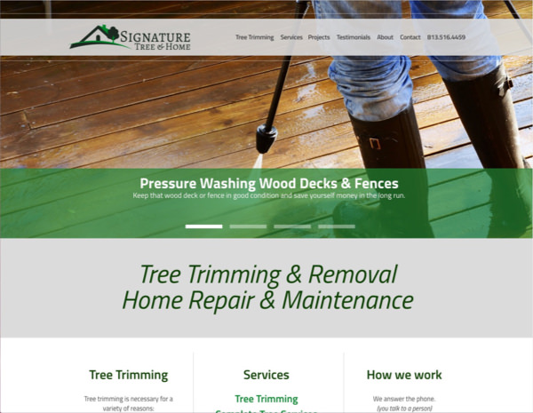 Signature Tree & Home Website Design by Efinitytech Seattle