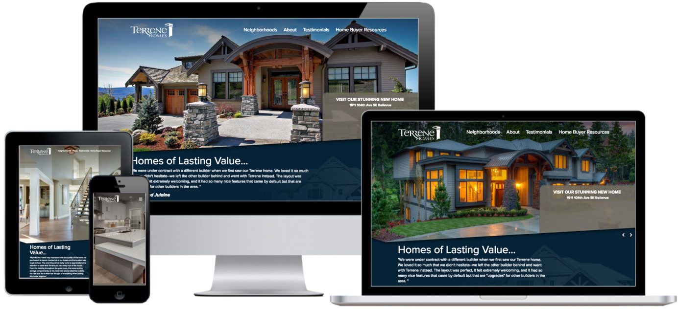Terrene Homes Website Design by Efinitytech Seattle