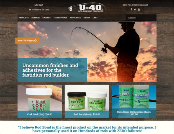 U-40 Rod Building Products Website Design by Efinitytech Seattle