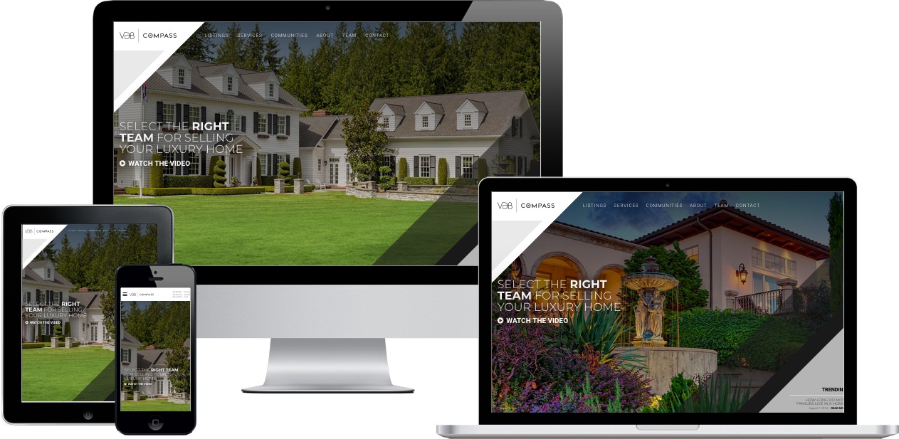 VDB Estates Website Design by Efinitytech Seattle
